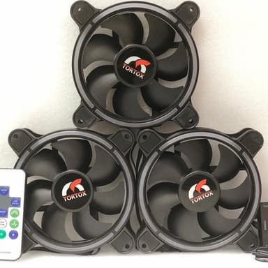 TORTOX RF120 3X Dual Loop 3-in-1 RGB Case Fan Kit with Remote — 1