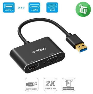 Onten USB 3.0 To HDMI / VGA / Adapter 5201B — 1