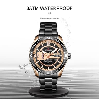 GW Naviforce 9157 Chain Date Watch — 1