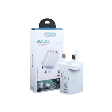 Go Des GD-QC3013 20w USB C To USB A Dual Quick Charger — 1