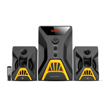Microdigit MD803MS Premium 2.1CH 3-Piece Multimedia Speaker With USB Flash Bluetooth With Remote Control — 1