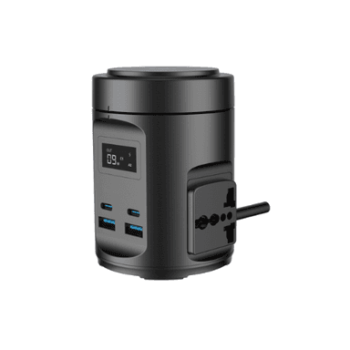 Powerology Magsafe Power Hub PD 65W 2X Universal Sockets 2200W - Black PWCUQC014 — 1