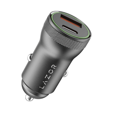 Lazor Voyager S CC20 Car Charger, 20W, Aluminum Alloy, Type-C & USB-A Dual Output — 1