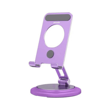 Porodo Phone Stand with Aluminum Alloy, 360° Rotation, Adjustable Angle - Purple — 1