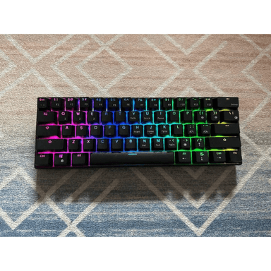 Royal Kludge RK 61 mini black mechanical keyboard-blue switch- wired and bluetooth and arabic english — 1