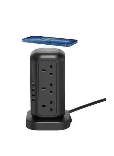 Powerology 12 Socket Multiport Tower Hub Extension PWCUQC013 — 1