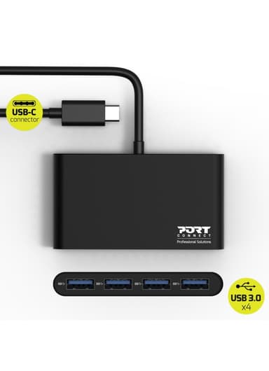 Port Hub USB A 4 USB 3.0 For Windows , Mac0S , Chrome 05 , Linux — 1
