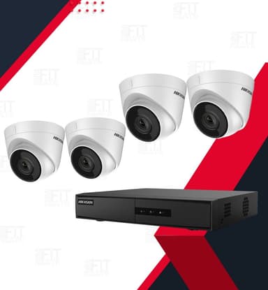 Hikvision 4 Indoor IP Cameras FHD 1080P with 4 Channel NVR Bundle — 1