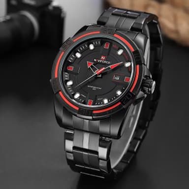 GW Naviforce 9079 Date Chain Watch — 1