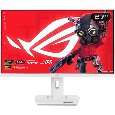 ASUS ROG Strix 27” 4K HDR USB-C Gaming Monitor (XG27UCG-W) – White, UHD (3840x2160) — 1