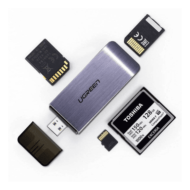 Ugreen SD / micro SD / CF / MS card reader for USB 3.0 gray (50541) — 1