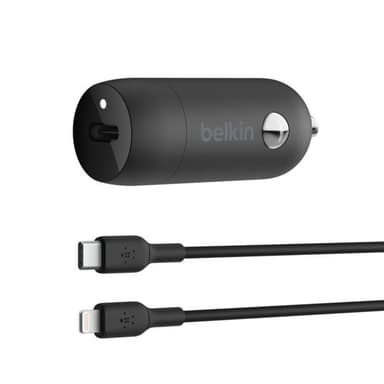 Belkin BoostCharge USB-C PD Car Charger 30W + 1M USB-C to Lightning Cable CCA004bt1MBK-B5 — 1