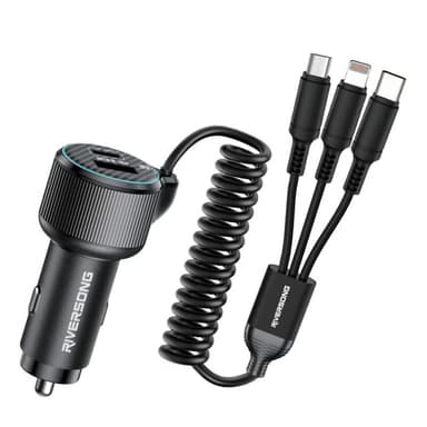 Riversong Safari C8 4 in 1 60W Fast Car Charger with Cables — 1