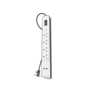 Belkin 4-outlet Surge Protection Strip with 2.4 Amp 2xUSB Charging — 1