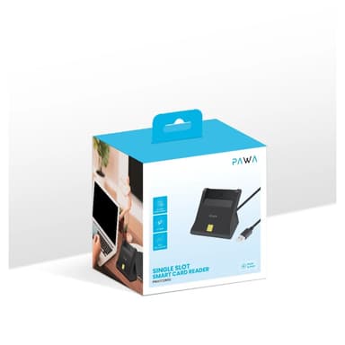 Pawa Slim Single Slot Smart Card Reader Black — 1