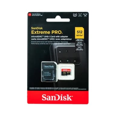 High-Performance SanDisk Extreme PRO 512GB microSDXC Memory Card – 4K 200MB/s with Adapter — 1