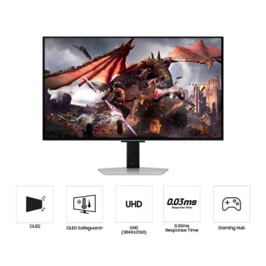 Samsung 32" LS32DG802SMXUE UHD OLED Flat Gaming Monitor, Smart 240HZ, 0.3MS — 1