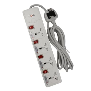 Borl Power 4 Port Extension 3M – Heavy Duty Power Lead — 1