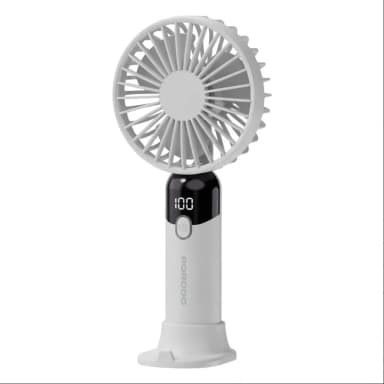 Porodo Chillo Air Portable Handheld Fan with Base, Rechargeable Mini Cooling Fan — 1