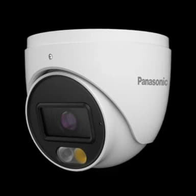 Panasonic 8MP E-Series Fixed Turret Network Camera, 4K Ultra HD IP Security Camera with 8 Megapixel Video, Fixed Lens, Turret Design, Outdoor Surveillance and Remote Monitoring — 1
