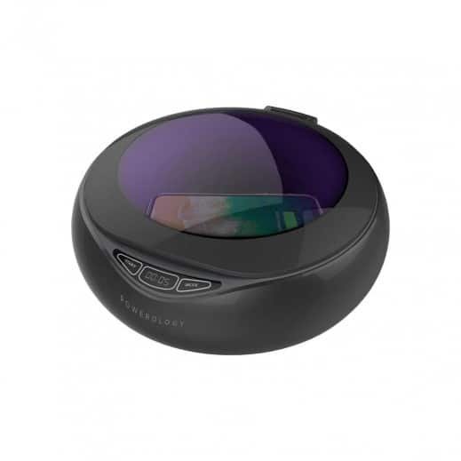 Powerology Universal UV Sanitiser Box with Wireless Charging 15W - Black — image 1