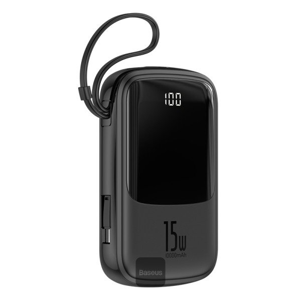 Baseus Qpow Digital Display 3A PowerBank 10000mAh 15W With Type C Cable — image 1
