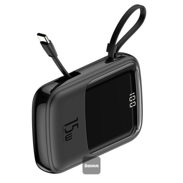 Baseus Qpow Digital Display 3A PowerBank 10000mAh 15W With Type C Cable — image 2