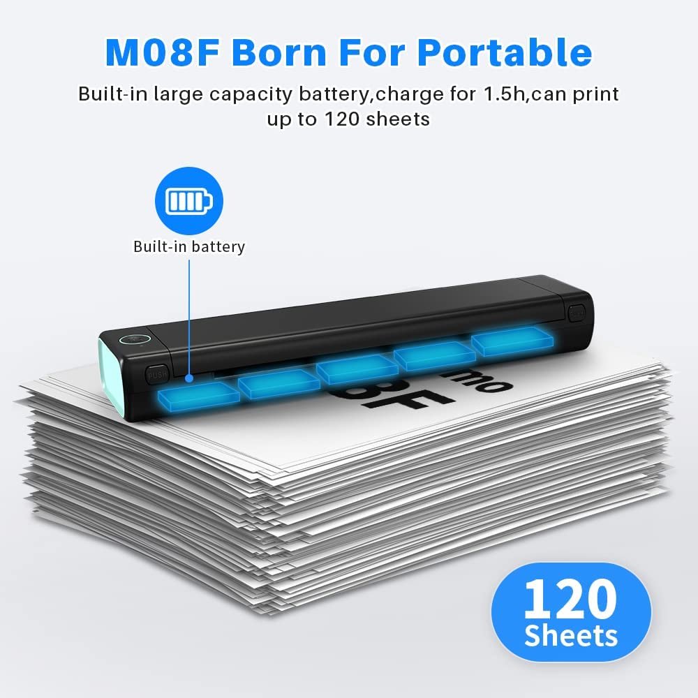 Phomemo M08F A4 Portable Thermal Printer, Supports 8.26"x11.69" A4 Thermal Paper — image 2