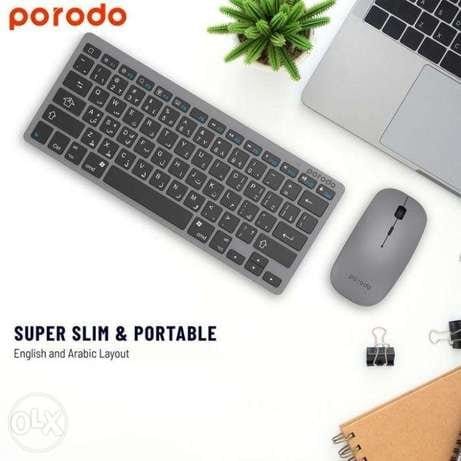 Porodo Slim Bluetooth Keyboard & Mouse-English and Arabic Layout — image 2