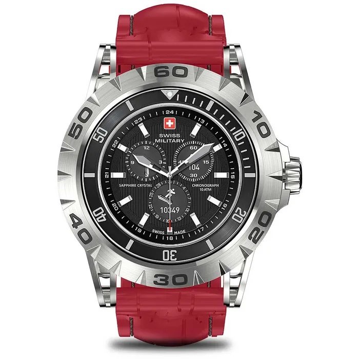 Swiss Military DOM 2 Silver Frame Red Silicon Strap Smart Watch — image 2
