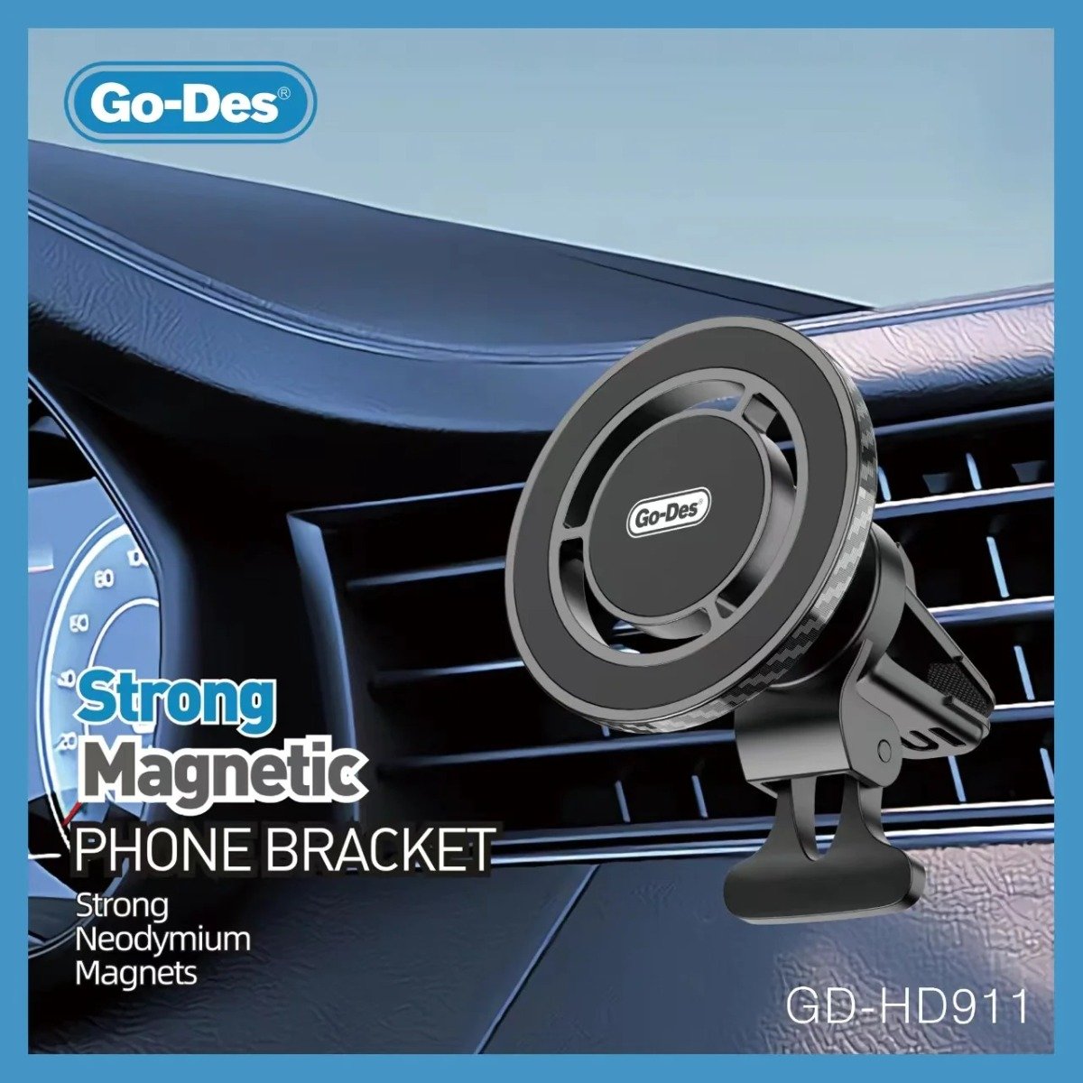 Go-Des Foldable anglemagnetic mobile car phone holder — image 2
