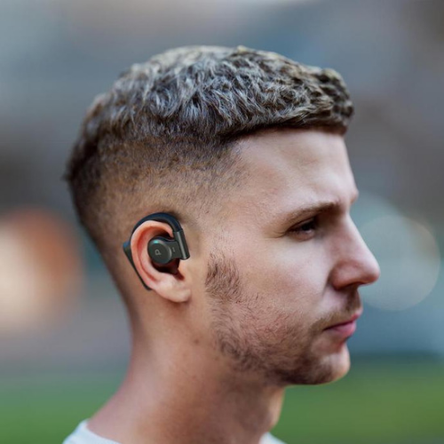 Powerology Air Conduction TWS Earbuds with Metal Charging Case - Grey — image 2