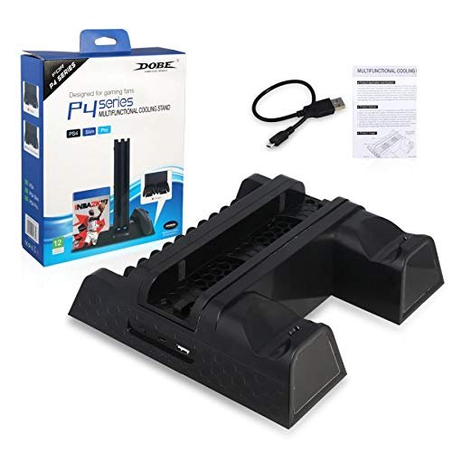 DOBE PS4 / PS4 Slim / PS4 PRO Vertical Stand with Cooling Fan — image 2