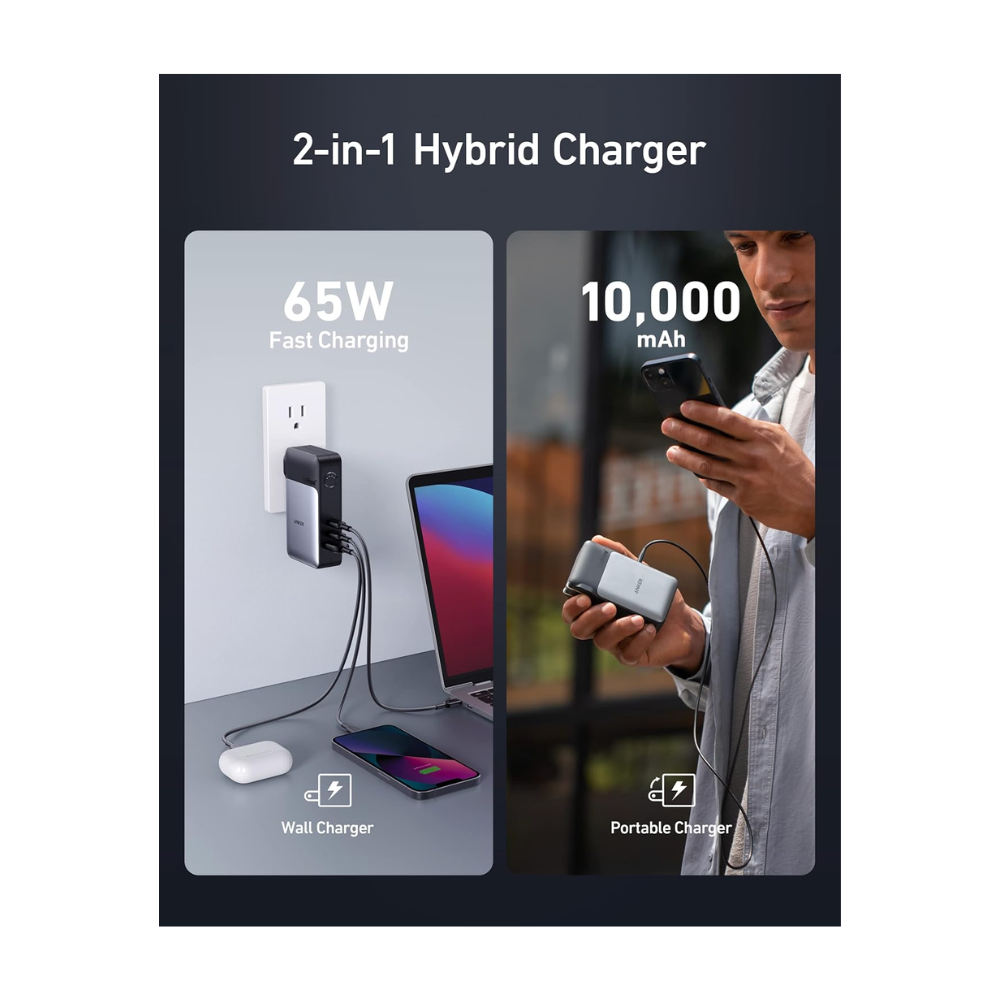 Anker 733 Power Bank (GaNPrime Power Core 65W), 2-in-1 Hybrid Charger 10,000mAh — image 4
