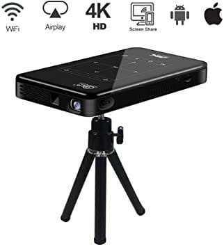 P09 Portable 4K Ultra HD DLP Mini Smart Projector with Infrared Remote Control Amlogic S905X 4-Core A53 up to 1.5GHz Android 6.0 1GB+8GB Support 2.4G/5G WiFi Bluetooth TF Card Durable — image 1
