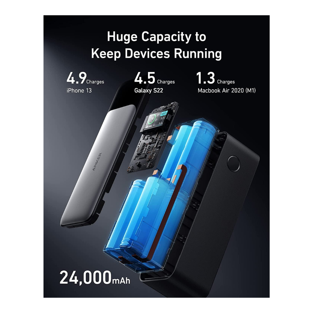 Anker 737 Power Bank (PowerCore 24K),140w  24,000mAh 3-Port Portable Charger — image 5