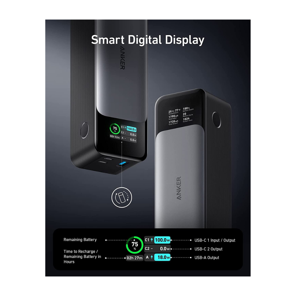Anker 737 Power Bank (PowerCore 24K),140w  24,000mAh 3-Port Portable Charger — image 4