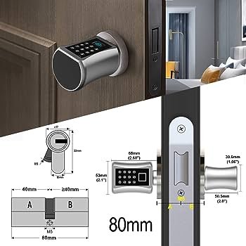 Smart Lock Cylinder Fingerprint/ Keypad, Suitable for Most EU Door locks, USB Port, DIY Fast, Water Proof — image 2