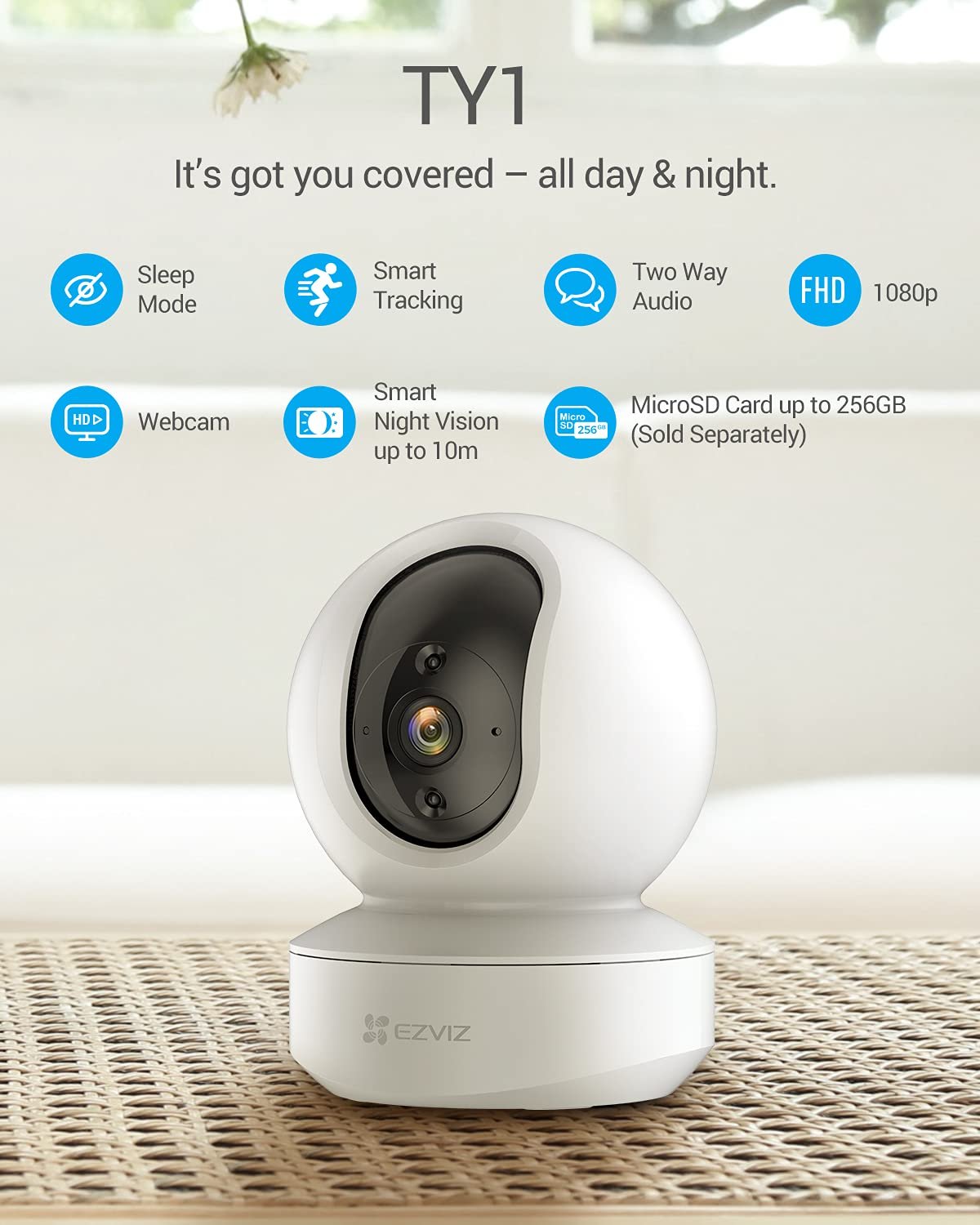EZVIZ TY1 Camera 2K 4MP Smart WiFi Indoor Security Camera — image 3