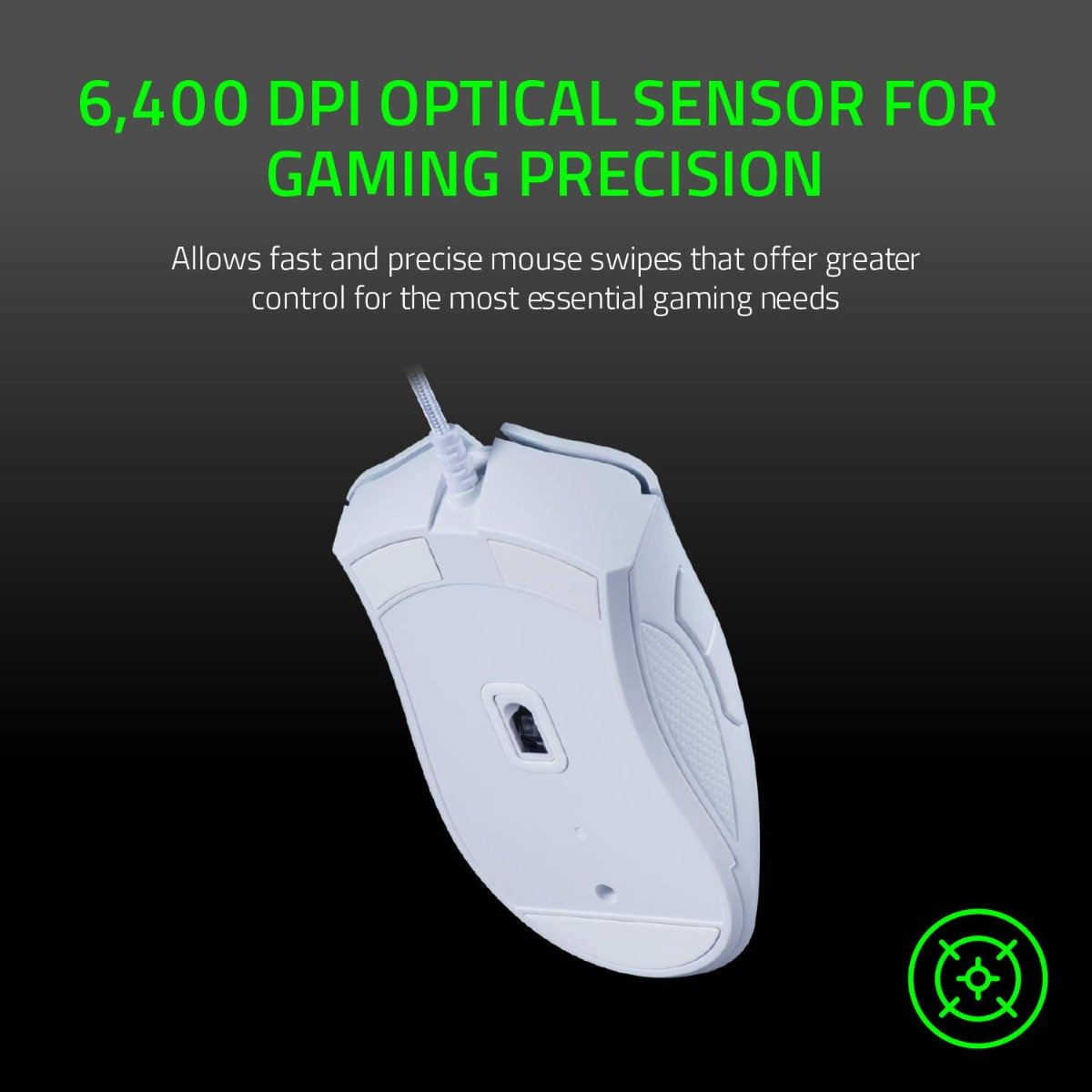 Razer DeathAdder Essential White Edition - 6400 DPI Ergonomic Wired Gaming Mouse — image 2