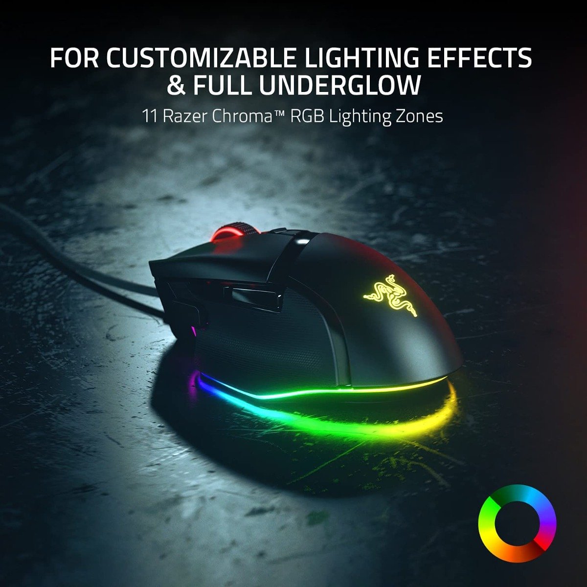 Razer Basilisk V3 Customizable Ergonomic Gaming Mouse: Fastest Gaming Mouse Switch - Chroma RGB Lighting - 26K DPI Optical Sensor - 11 Programmable Buttons - HyperScroll Tilt Wheel — image 4