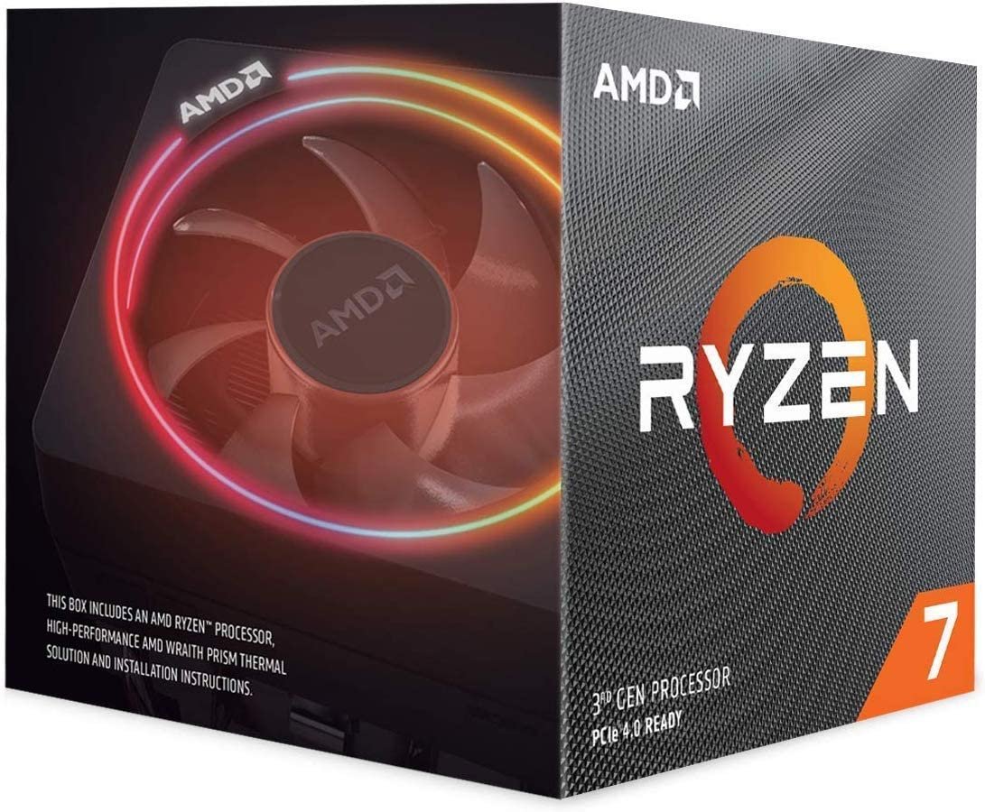 AMD Ryzen 7 3700X 8-Core, 16-Thread Unlocked Desktop Processor with Wraith Prism LED Cooler — image 1