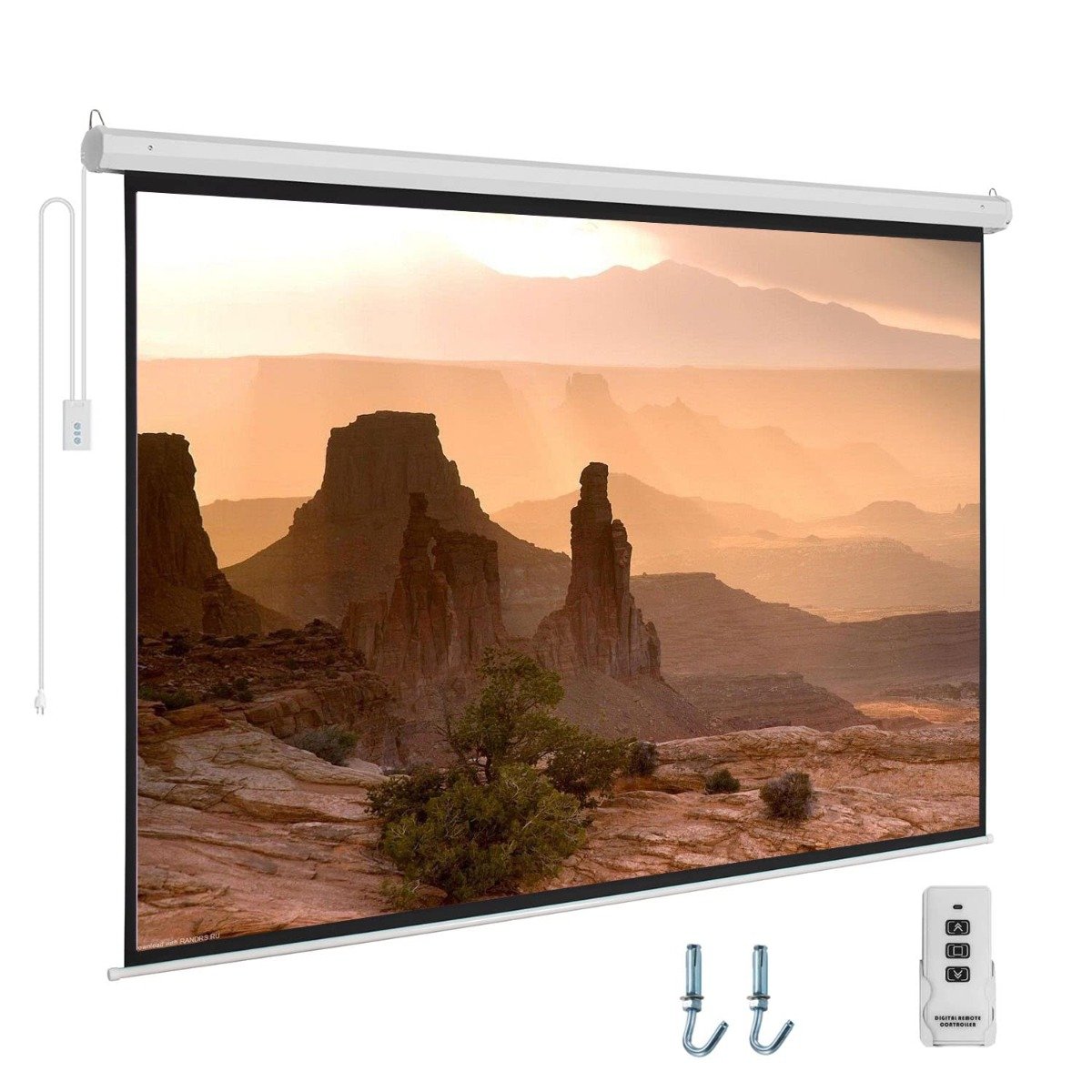 I-View Electrical Projector Screen with Remote 240×180 120" Diagonal — image 1