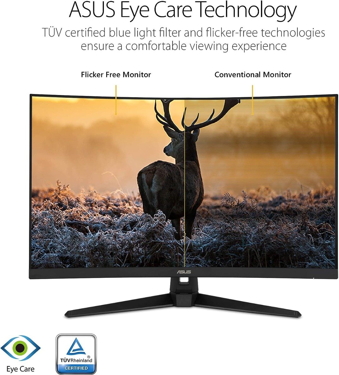 ASUS TUF Gaming 32" 1080P Curved Monitor (VG328H1B) - Full HD, 165Hz (Supports 144Hz) — image 2