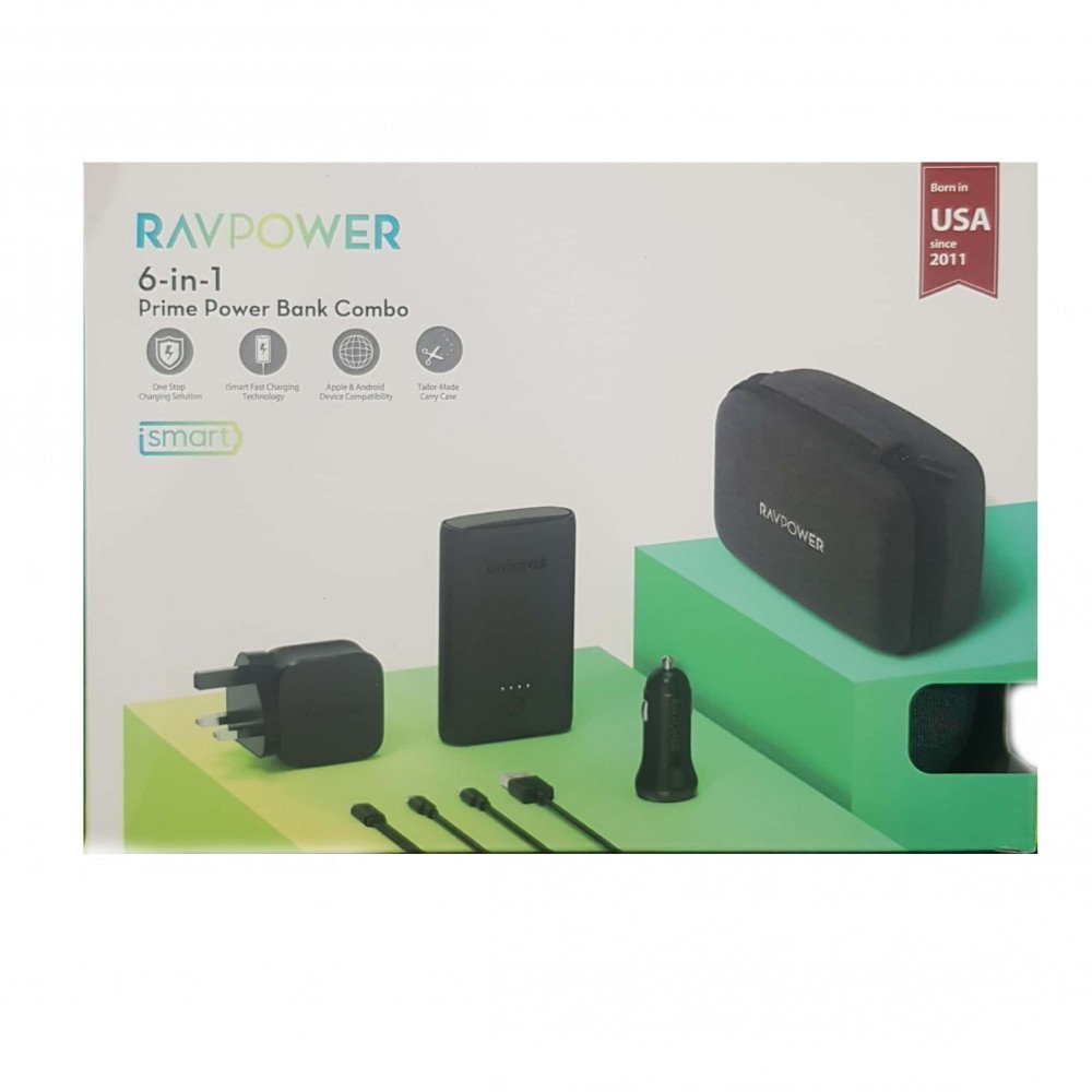 RAVPower RP-PB210 6-in-1 Portable Power Bank Combo Charger Kit — image 2