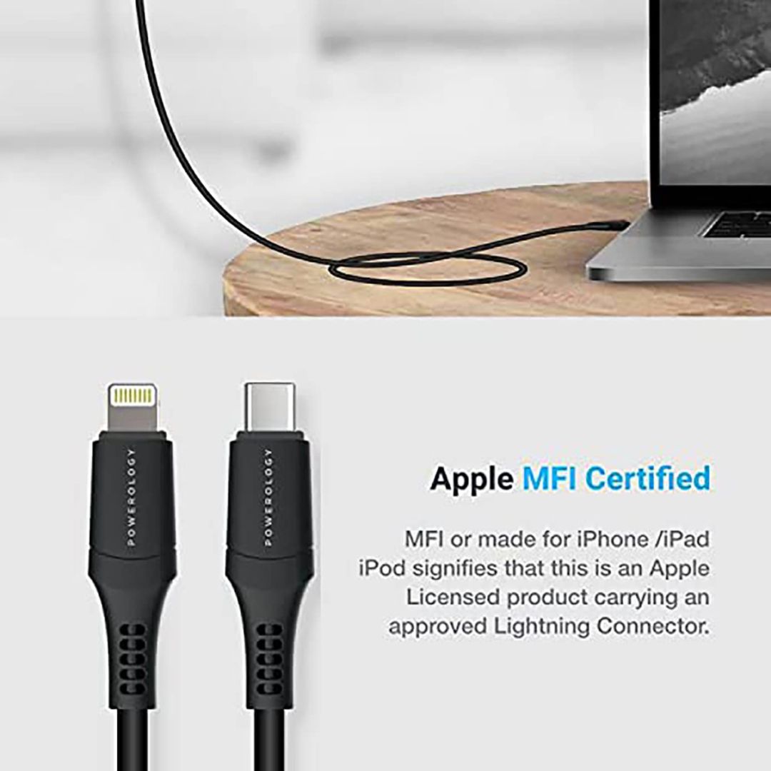 Powerology USB Type C to Lightning Cable 1.2m — image 3