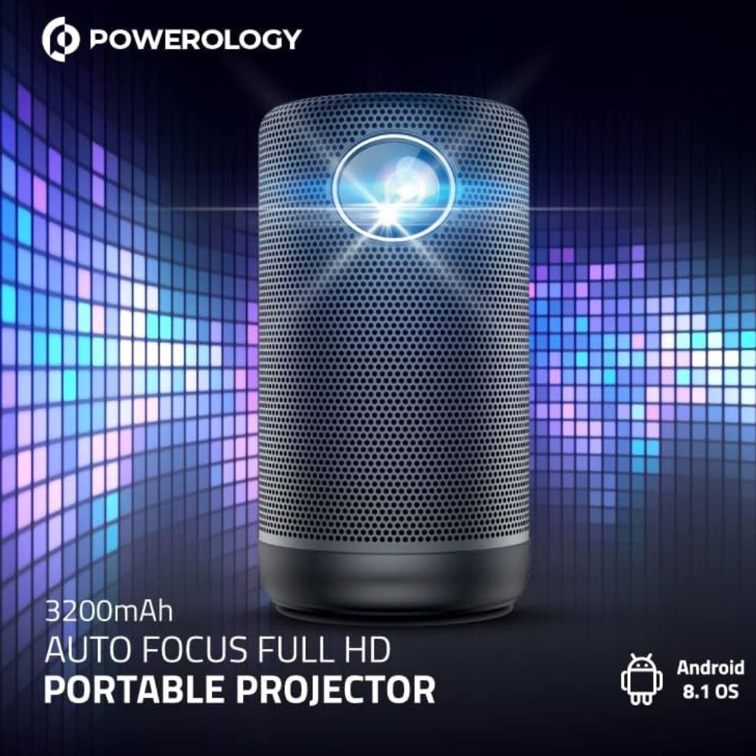 Powerology Auto Focus Full Hd Portable Projector 3200mAh 350 ANSI Lumens — image 3