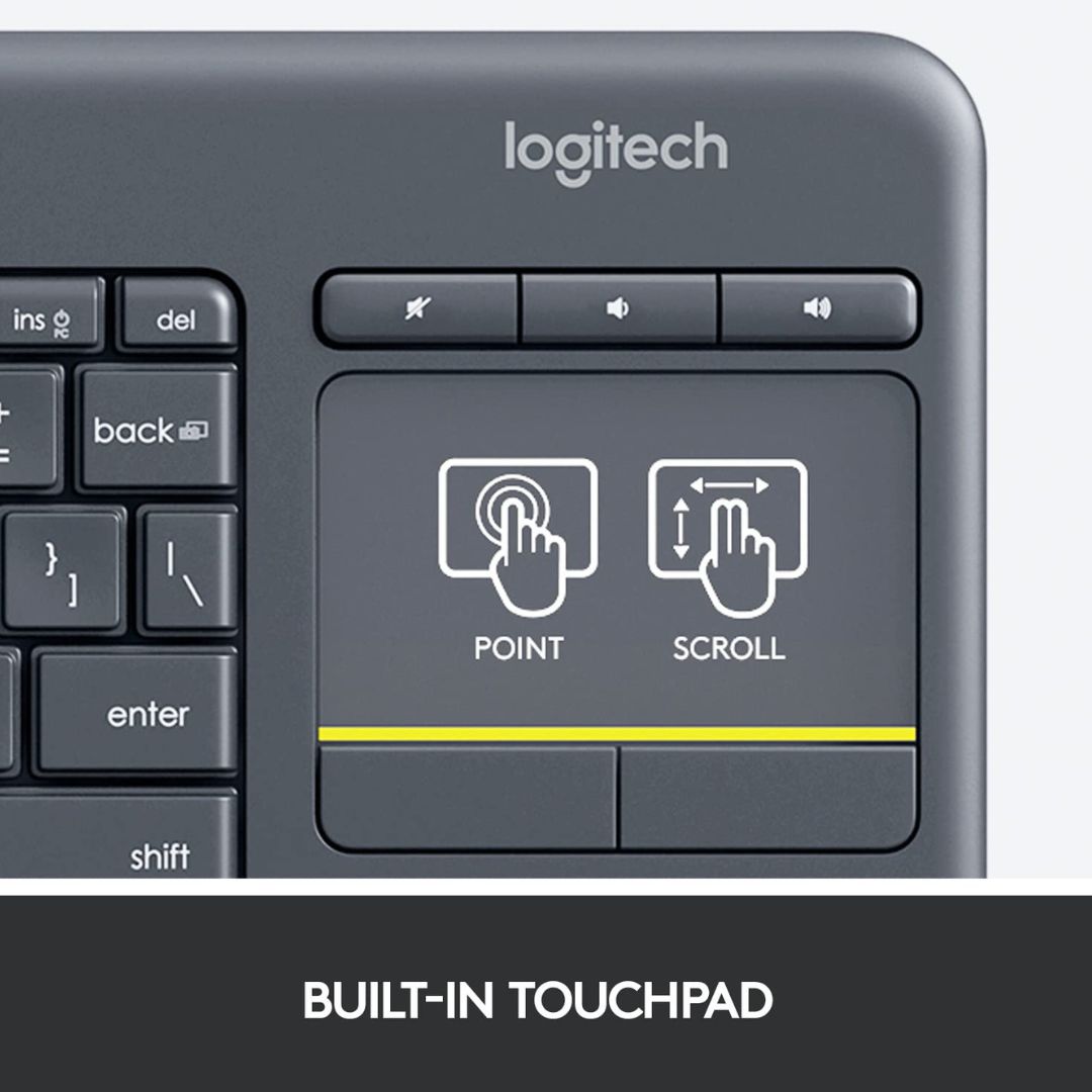 Logitech K400 Plus 400 Touch Pad Keyboard For TV and Connected PC — image 3