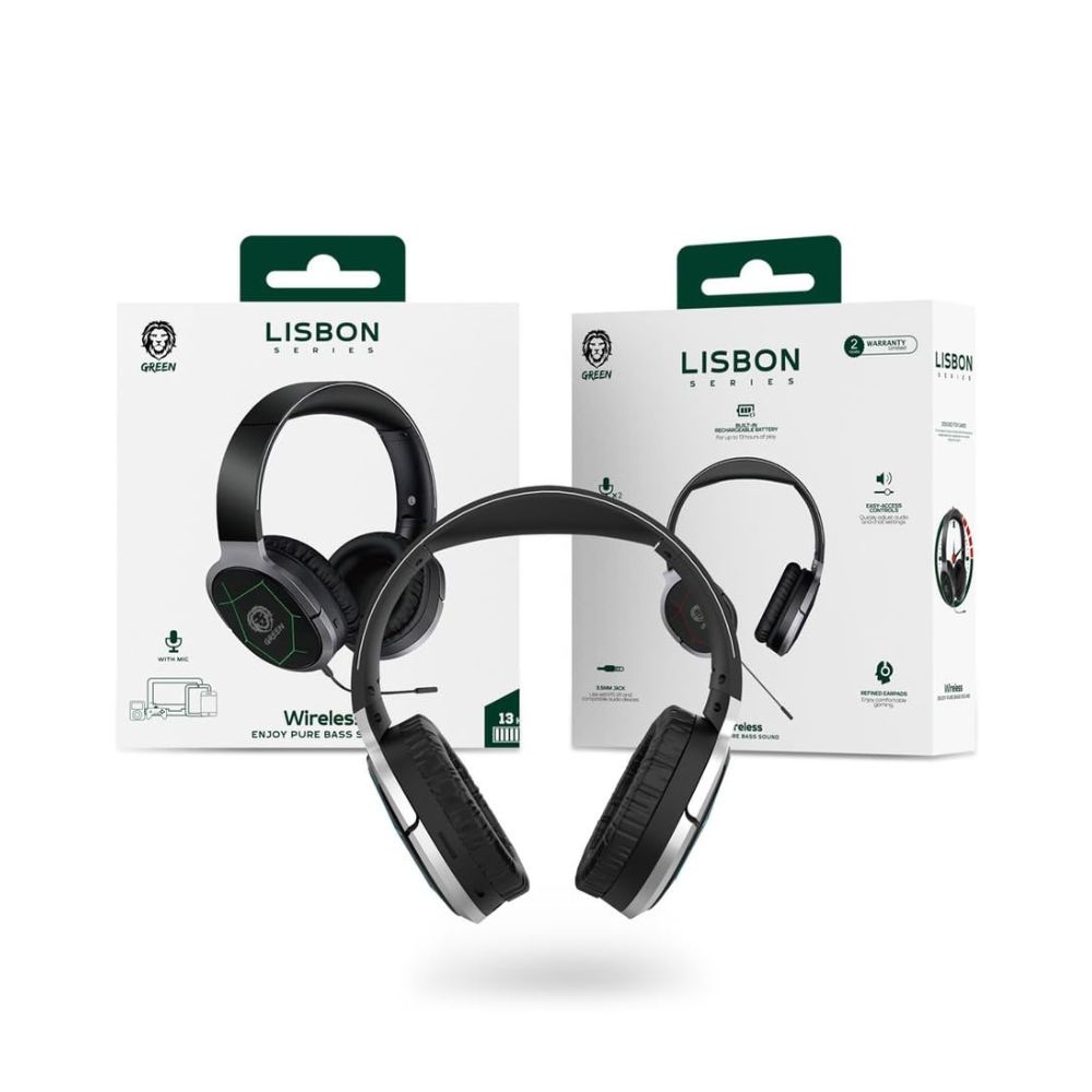 Green Lisbon Series Wireless Headset With Mic — image 3