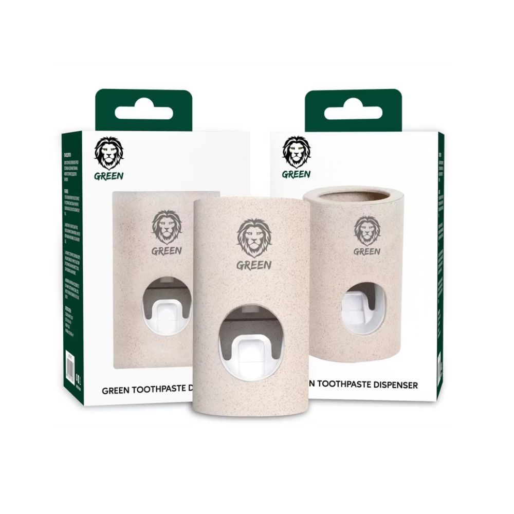 Green Lion Wall Mounted Toothpaste Dispenser, Lid to Replace the Toothpaste & Clean Up, Stay Away Clutter & Bacteria, Toothpaste Squeezer Suitable for Bathroom — image 2